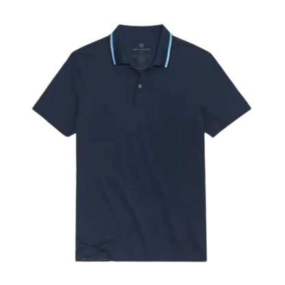 Mack Weldon Silver Pique Polo - True Navy Tipped / S - Polos