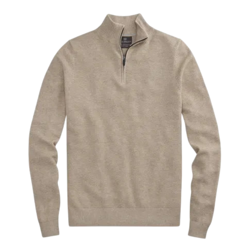 Mack Weldon Tech Linen Half-Zip - Nomad Heather / S - Pullovers