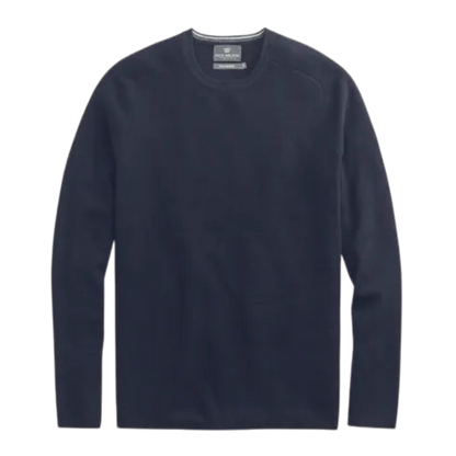 Mack Weldon Tech Merino Crew Neck Sweater - Total Eclipse Blue / S - Sweaters