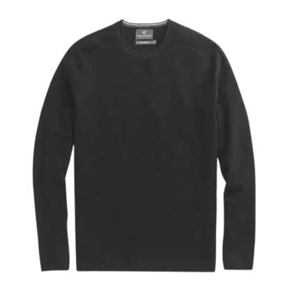 Mack Weldon Tech Merino Crew Neck Sweater - True Black / S - Sweaters