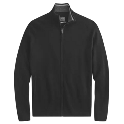 Mack Weldon Tech Merino Full-Zip Sweater - True Black / S - Jackets