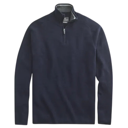 Mack Weldon Tech Merino Half-Zip Sweater - Total Eclipse Blue / S - Pullovers