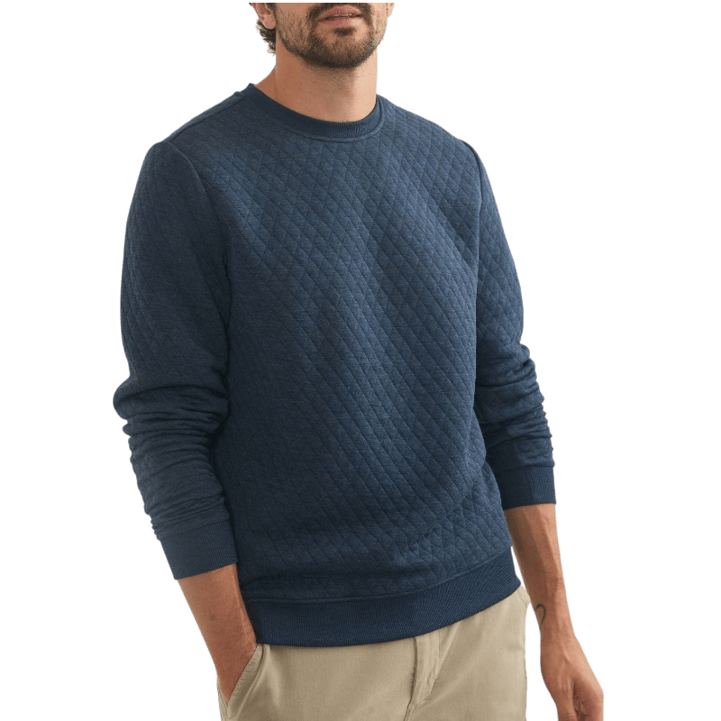 Marine Layer Men's Corbet Quilted Crewneck - Sweatshirts - SwagWear
