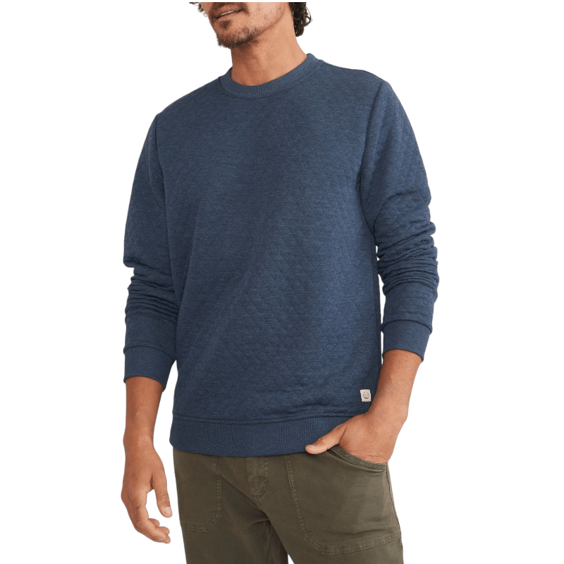 Marine Layer Men's Corbet Quilted Crewneck - Sweatshirts - SwagWear