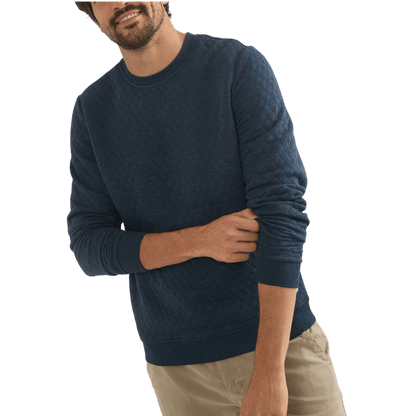 Marine Layer Men's Corbet Quilted Crewneck - Sweatshirts - SwagWear