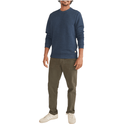 Marine Layer Men's Corbet Quilted Crewneck - Sweatshirts - SwagWear