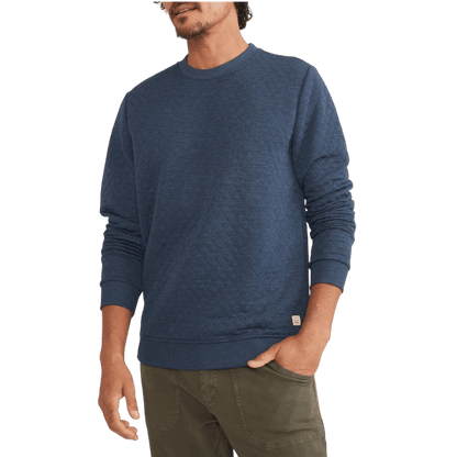 Marine Layer Men's Corbet Quilted Crewneck - Sweatshirts - SwagWear