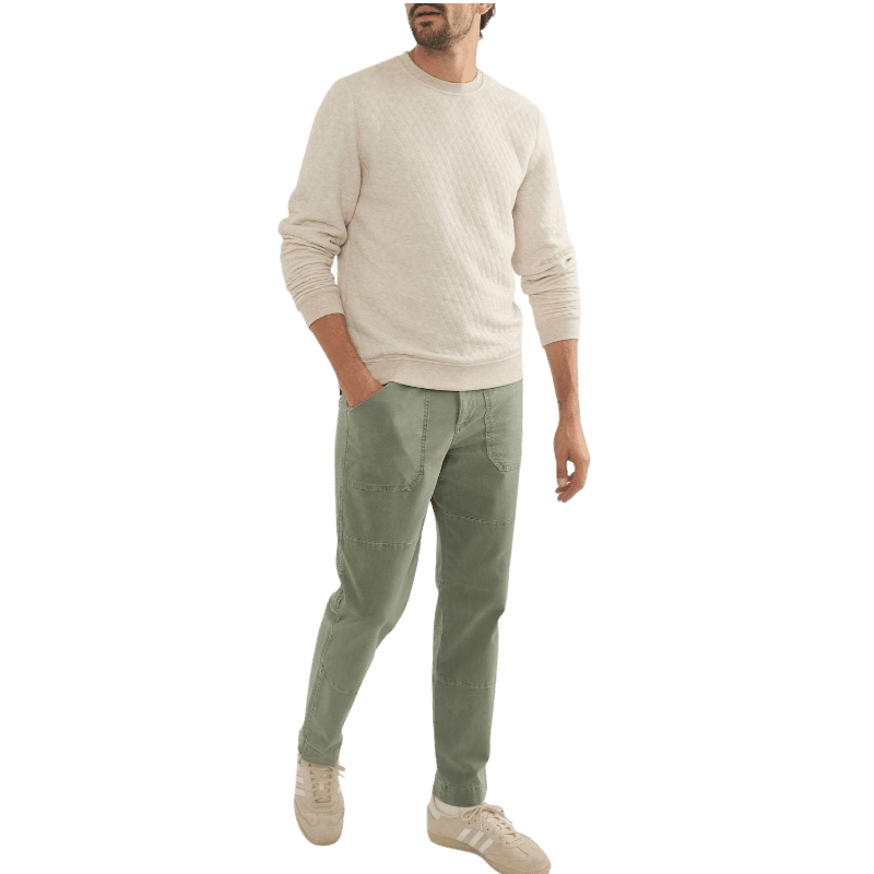 Marine Layer Men's Corbet Quilted Crewneck - Sweatshirts - SwagWear