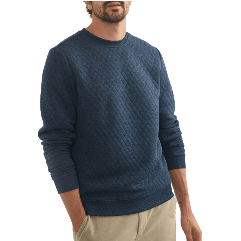 Marine Layer Men's Corbet Quilted Crewneck - Sweatshirts - SwagWear