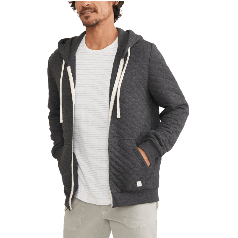 Marine Layer Men's Corbet Quilted Full Zip Hoodie - Full - Zip Hoodies - SwagWear