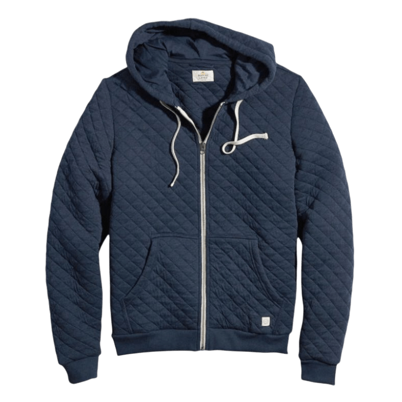Marine Layer Men's Corbet Quilted Full Zip Hoodie - Full - Zip Hoodies - SwagWear