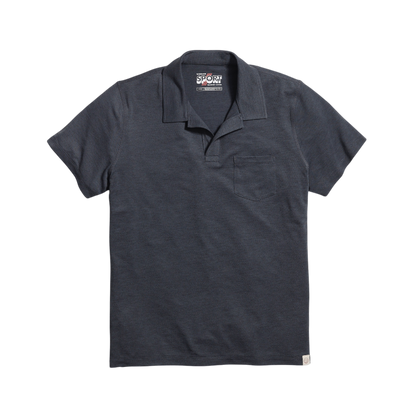 Marine Layer Re-Spun Sport Polo - XS / Faded Black - Polos
