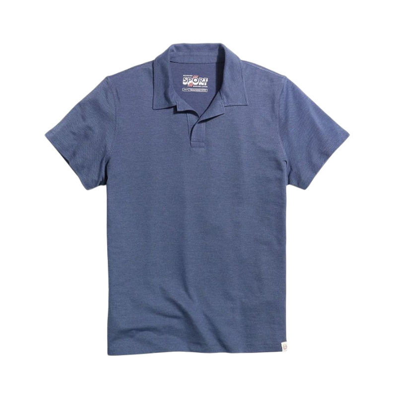 Marine Layer Re-Spun Sport Polo - XS / Vintage Indigo - Polos