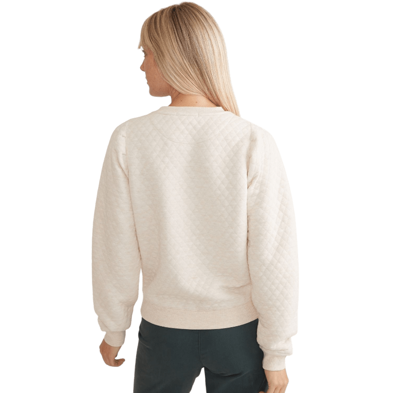 Marine Layer Women's Corbet Quilted Puff Sleeve Crewneck - Sweatshirts - SwagWear