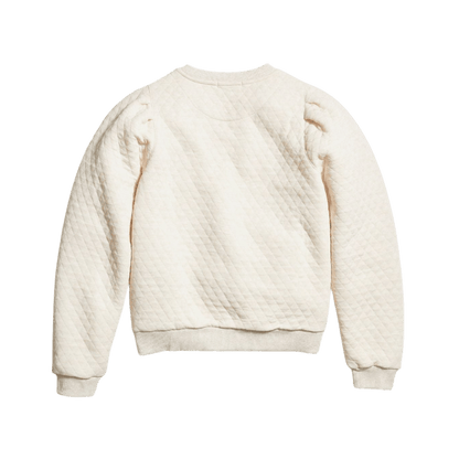 Marine Layer Women's Corbet Quilted Puff Sleeve Crewneck - Sweatshirts - SwagWear