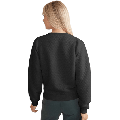 Marine Layer Women's Corbet Quilted Puff Sleeve Crewneck - Sweatshirts - SwagWear
