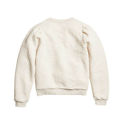 Marine Layer Women's Corbet Quilted Puff Sleeve Crewneck - Sweatshirts - SwagWear
