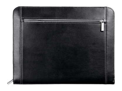 Metropolitan Leather Zippered Padfolio with FSC® Mix Paper - Zippered Padfolios - SwagWear