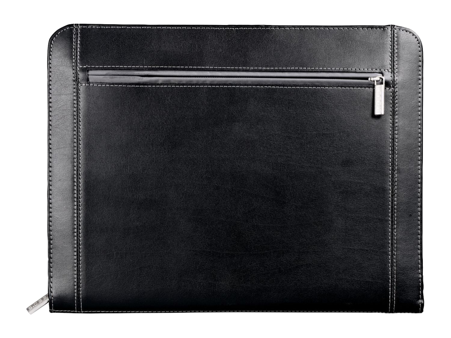 Metropolitan Leather Zippered Padfolio with FSC® Mix Paper - Black - Zippered Padfolios