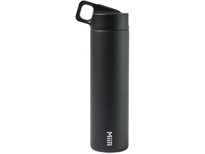 MiiR® Vacuum Insulated Wide Mouth Leakproof Straw Lid Bottle - 20 Oz. - Black Powder / 20oz - Water Bottles w/Straw