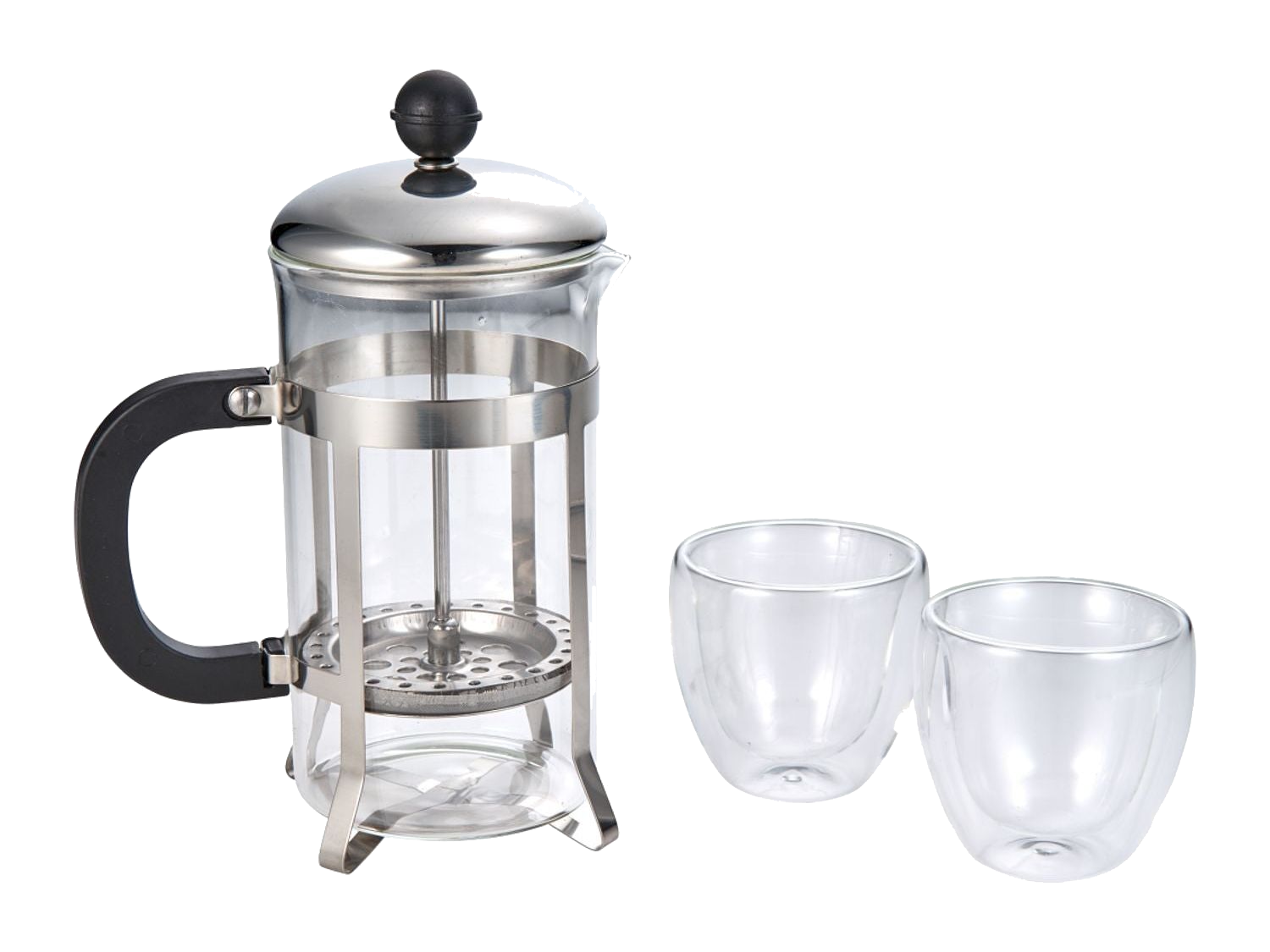 Modena Coffee Press and Glass Set - Drinkware Sets