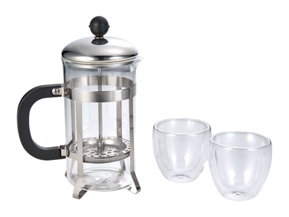 Modena Coffee Press and Glass Set - Drinkware Sets