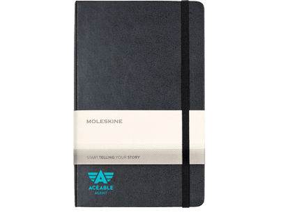 Moleskine® Hard Cover Ruled Large Expanded Notebook - Large Notebooks - SwagWear