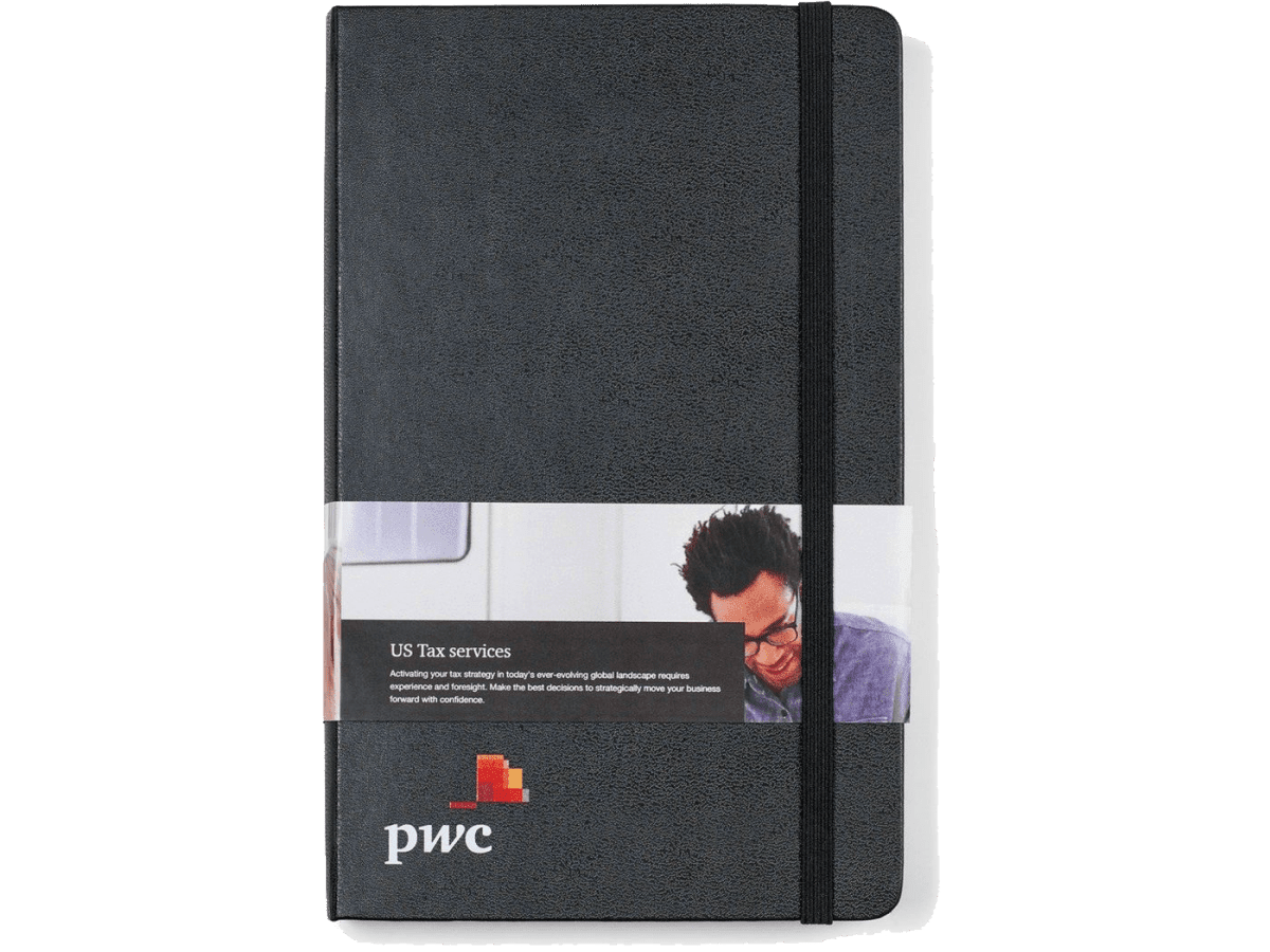 Moleskine® Hard Cover Ruled Large Expanded Notebook - Large Notebooks - SwagWear
