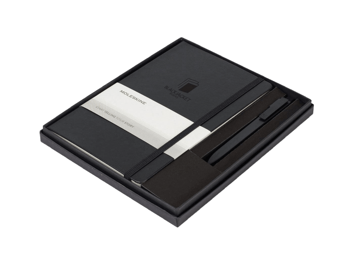 Moleskine® Large Notebook and GO Pen Gift Set - Notebook Sets - SwagWear