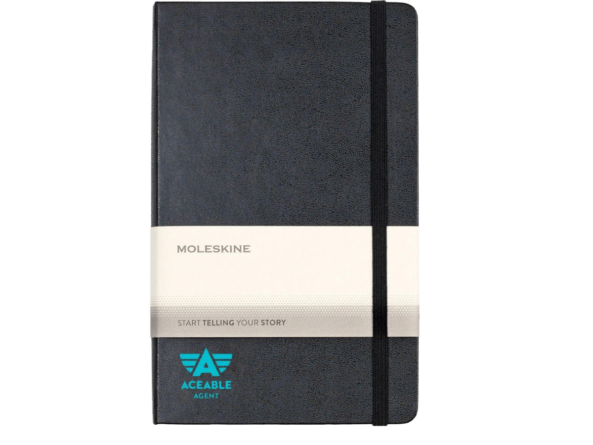 Moleskine® Hard Cover Ruled Large Expanded Notebook - Large Notebooks - SwagWear