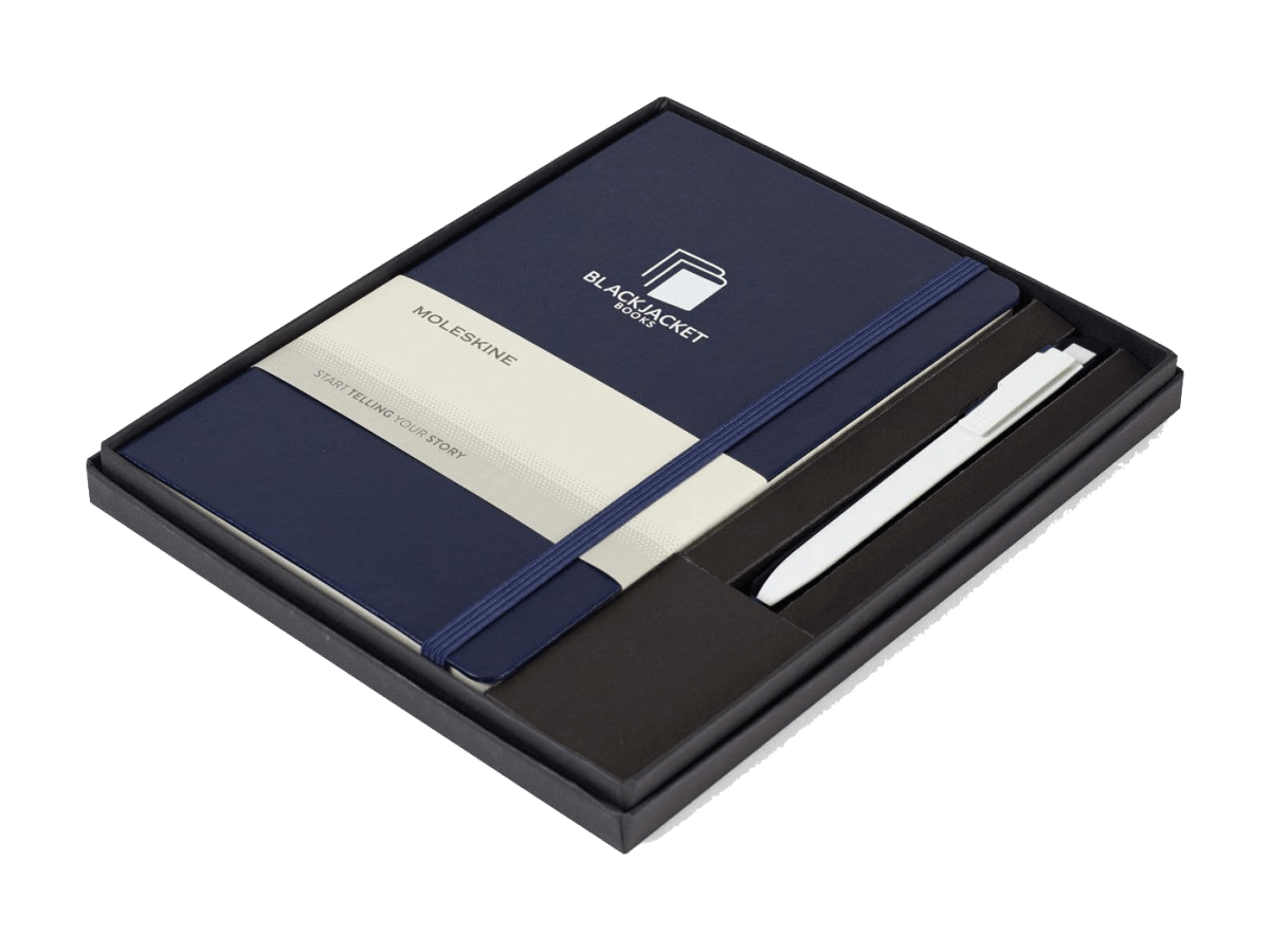 Moleskine® Large Notebook and GO Pen Gift Set - Notebook Sets - SwagWear