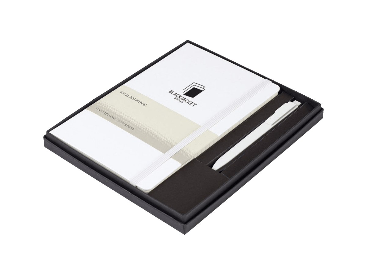 Moleskine® Large Notebook and GO Pen Gift Set - Notebook Sets - SwagWear