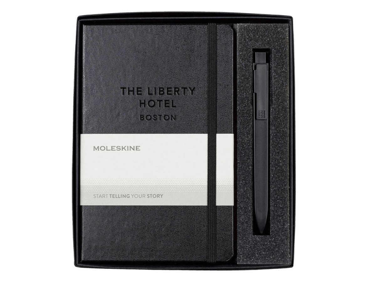 Moleskine® Medium Notebook and GO Pen Gift Set - Notebook Sets - SwagWear