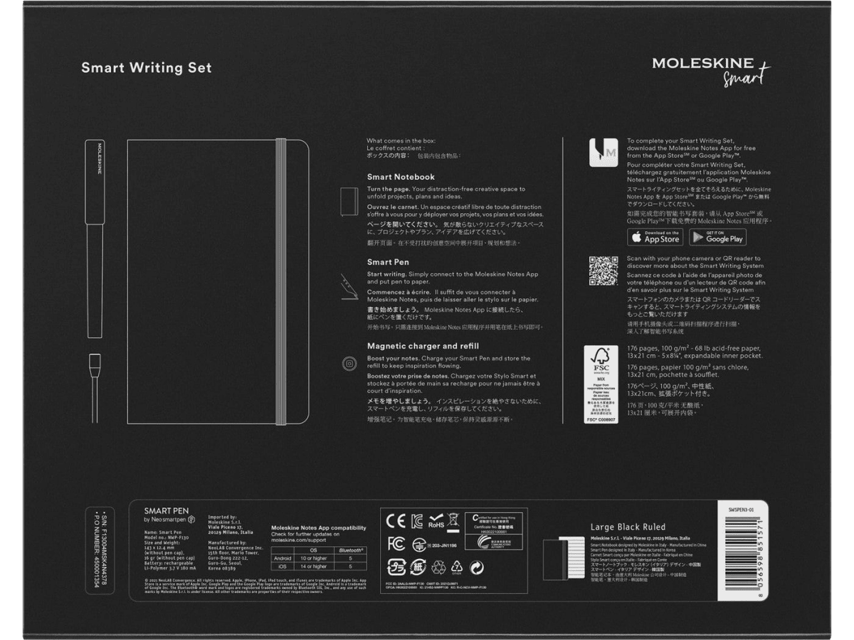 Moleskine® Smart Writing Set - Ruled Large - Smart Notebooks - SwagWear