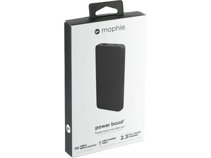 mophie® Power Boost 10,000 mAh Power Bank with USB-C Port - Black - Wireless Power Banks