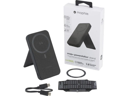 mophie® Snap + 10000 mAh Powerstation Stand - Black - Wireless Power Banks