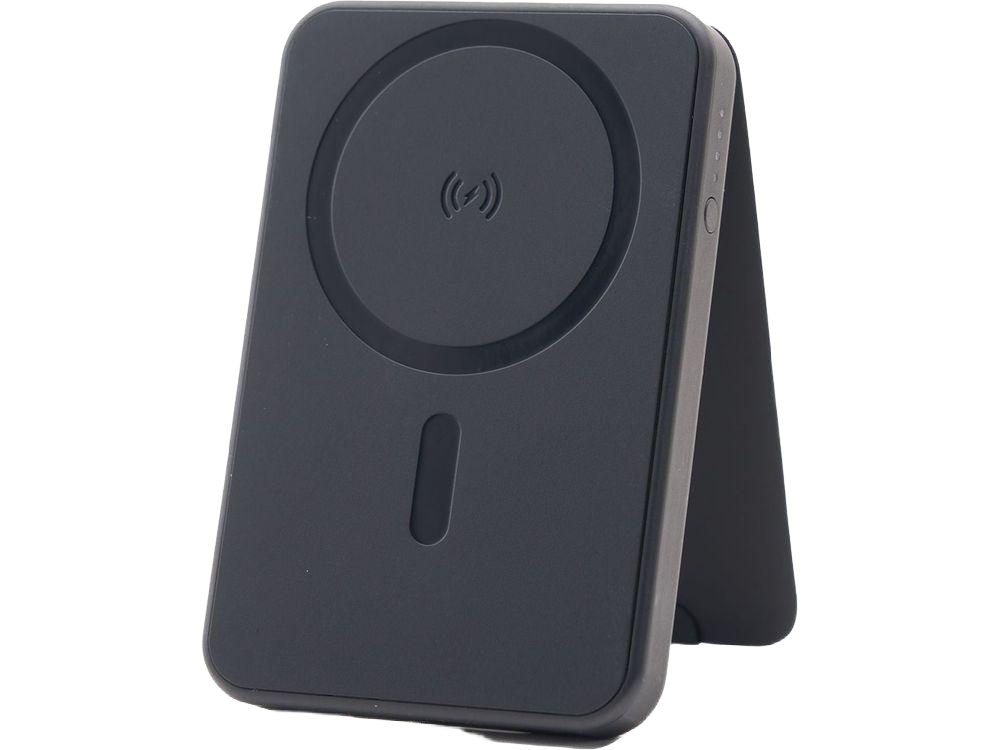 mophie® Snap + 5000 mAh Wireless Power Bank w/ Stand - Black - Wireless Power Banks