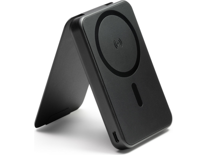 mophie® Snap + 5000 mAh Wireless Power Bank w/ Stand - Black - Wireless Power Banks