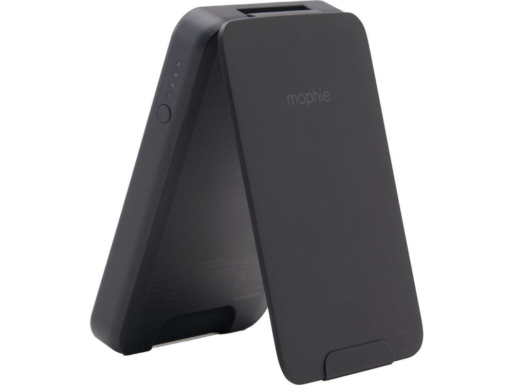 mophie® Snap + 5000 mAh Wireless Power Bank w/ Stand - Black - Wireless Power Banks