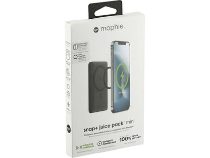 mophie Snap+ Mini 5000 mAh Wireless Power Bank - Black - Wireless Power Banks