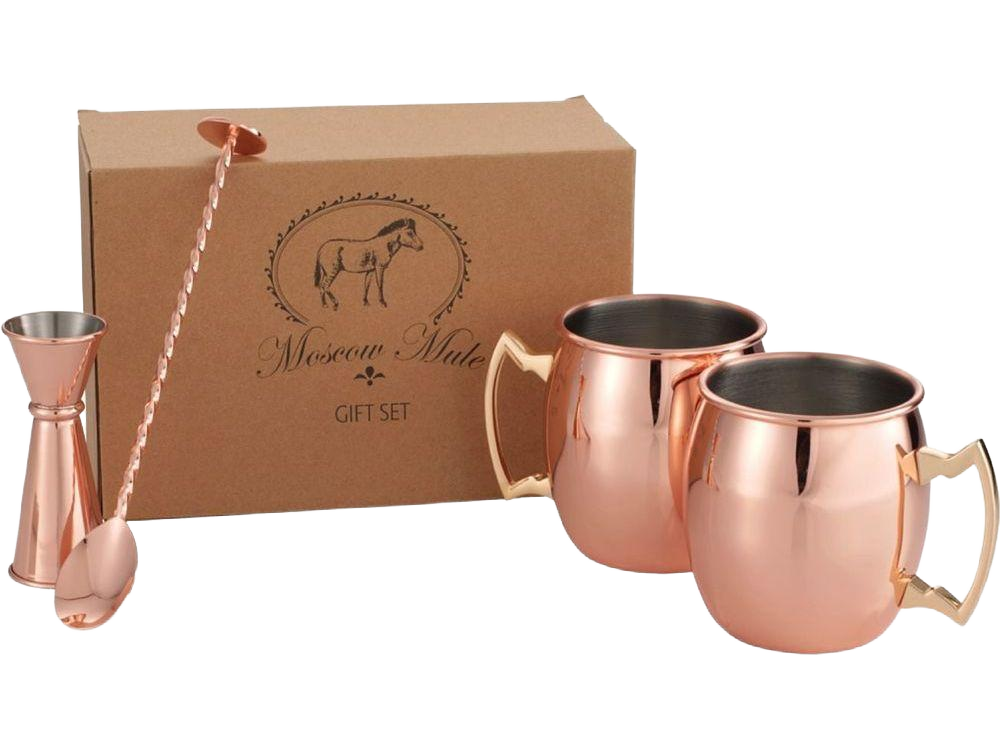 Moscow Mule Mug 4-in-1 Gift Set - Drinkware Sets