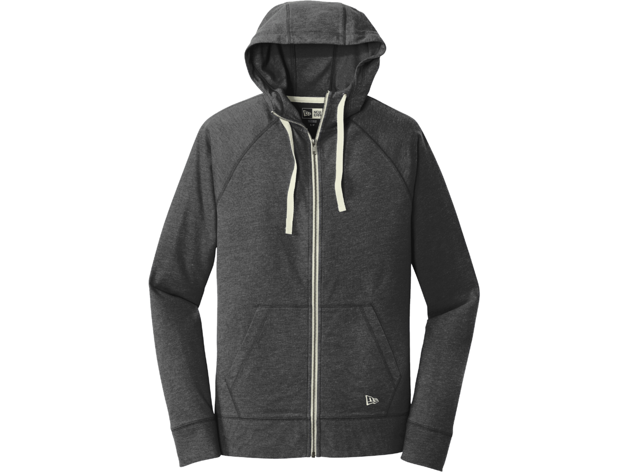 New Era Sueded Cotton Full-Zip Hoodie - Black Heather / XS - Full-Zip Hoodies