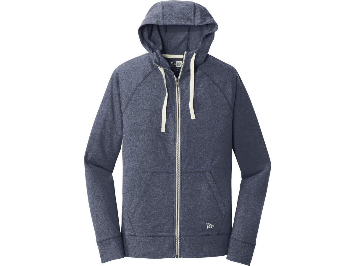 New Era Sueded Cotton Full-Zip Hoodie - True Navy Heather / XS - Full-Zip Hoodies