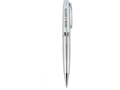 Newton Recycled Brass Gel Ballpoint - Silver - Ballpoint Pens