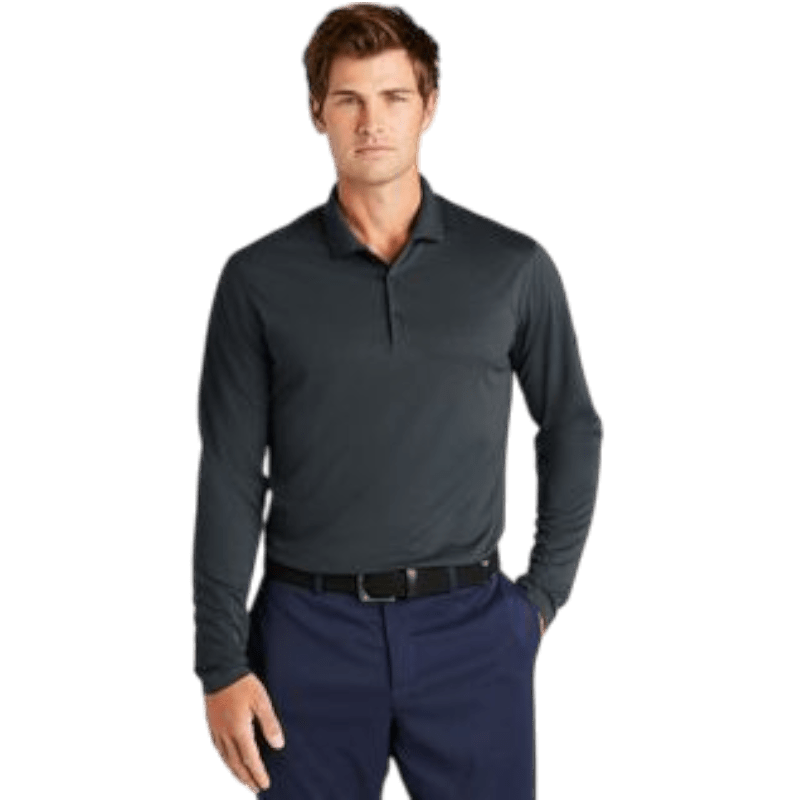 Nike Dri - FIT Micro Pique 2.0 Long Sleeve Polo - Long - Sleeved Polos - SwagWear