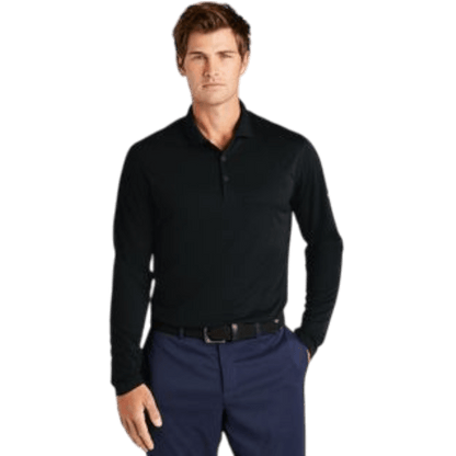 Nike Dri - FIT Micro Pique 2.0 Long Sleeve Polo - Long - Sleeved Polos - SwagWear