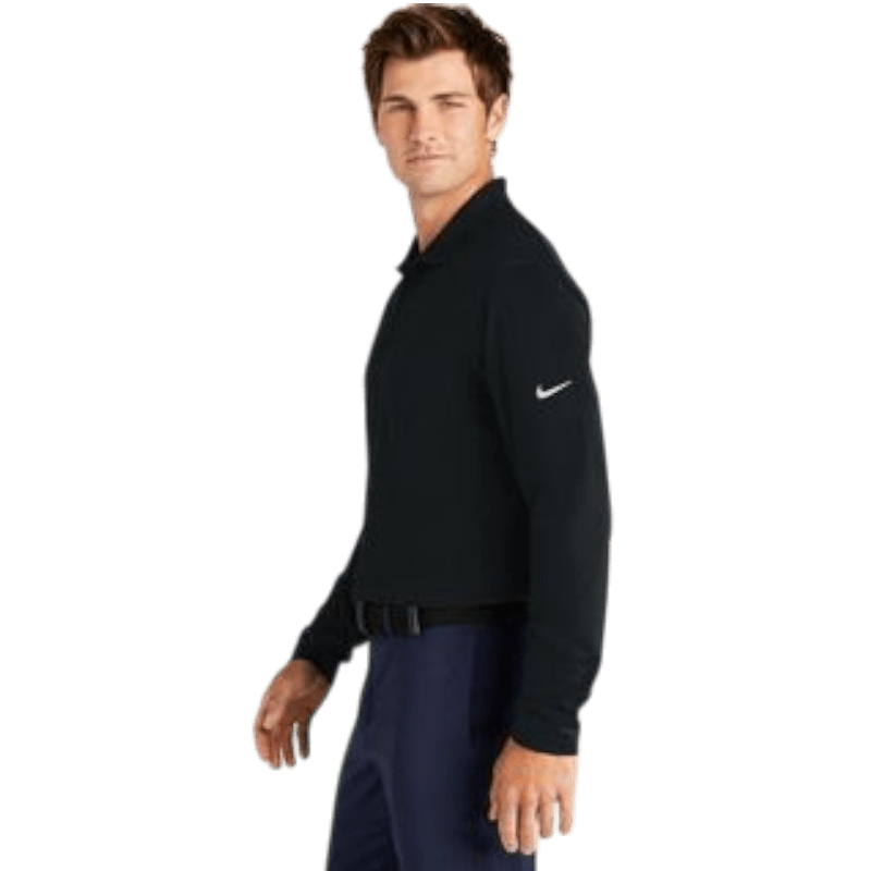 Nike Dri - FIT Micro Pique 2.0 Long Sleeve Polo - Long - Sleeved Polos - SwagWear