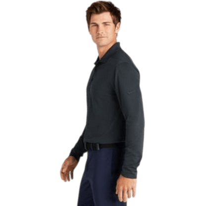 Nike Dri - FIT Micro Pique 2.0 Long Sleeve Polo - Long - Sleeved Polos - SwagWear