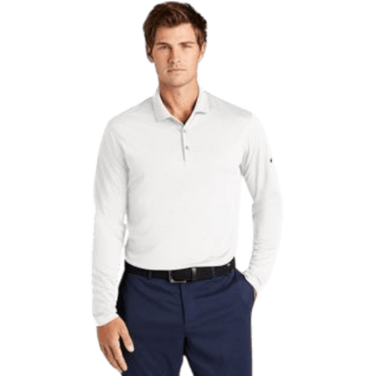 Nike Dri - FIT Micro Pique 2.0 Long Sleeve Polo - Long - Sleeved Polos - SwagWear