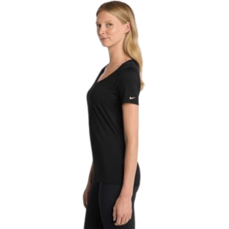 Nike Women's Dri-FIT Cotton/Poly Scoop Neck Tee - T-Shirts - SwagWear